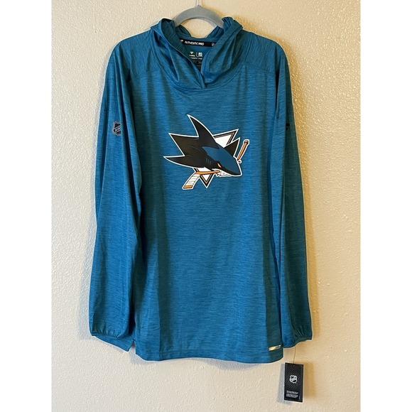 Men's 2XL NWT San Jose Sharks Fanatics Authentic Pro Rink Lightweight Hoodie‎